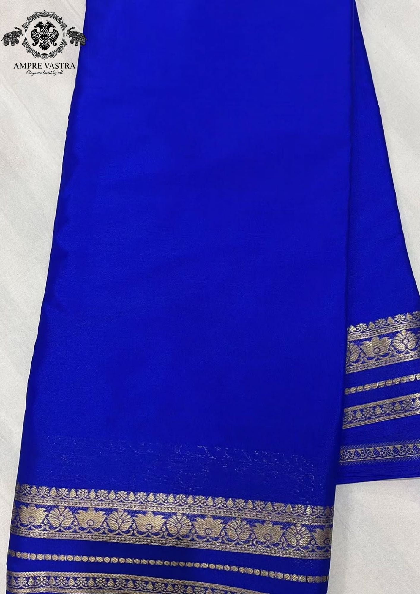 Belgium Chocolate Semi Mysore Silk Saree with Rich Lotus Zari Work