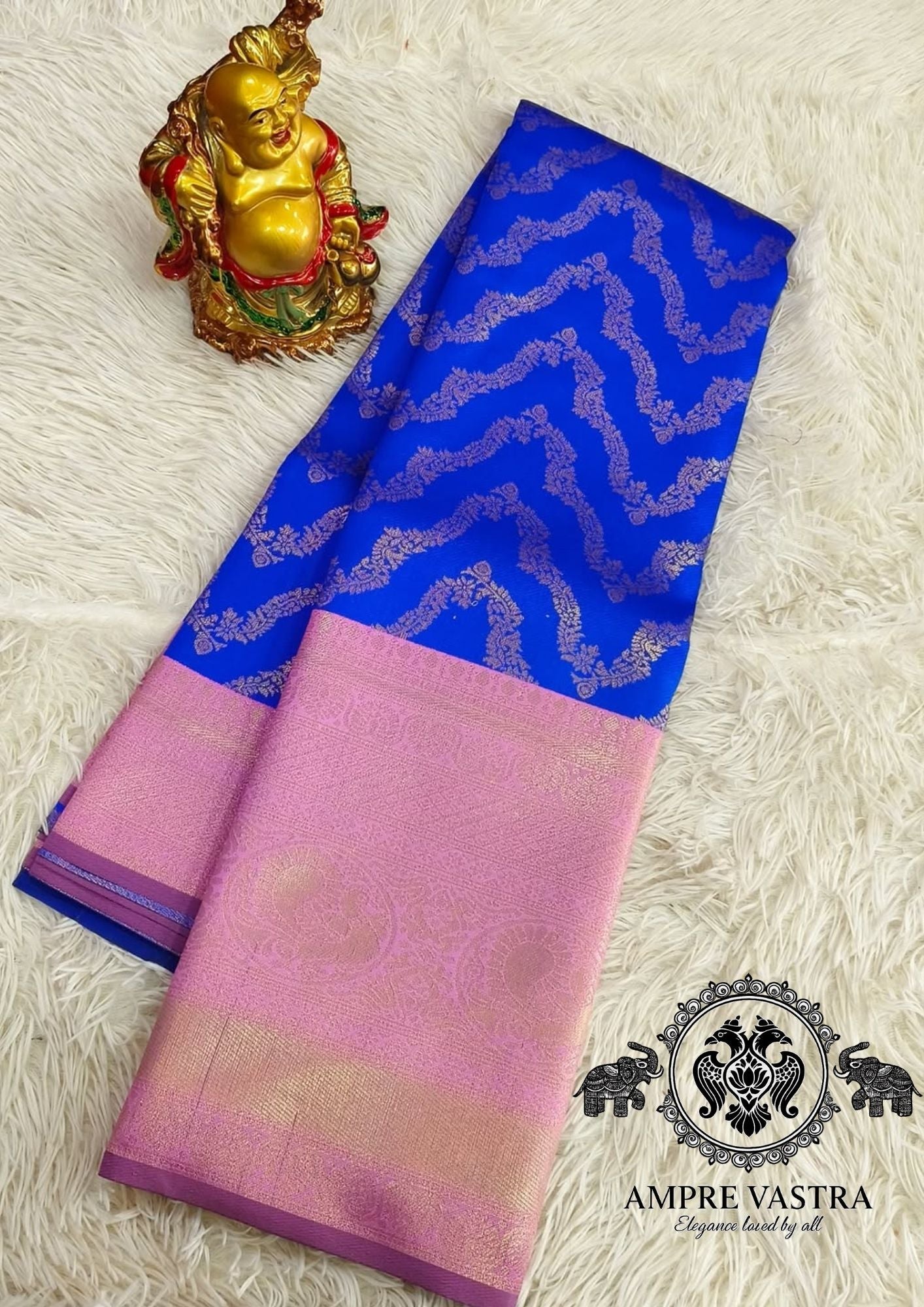 Royal Blue with Blush Pink